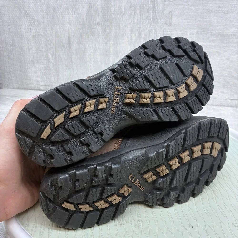 LL Bean Storm Chaser Tek 2.5 Shoes Mens 8 Brown Leather Waterproof Mocs 290592